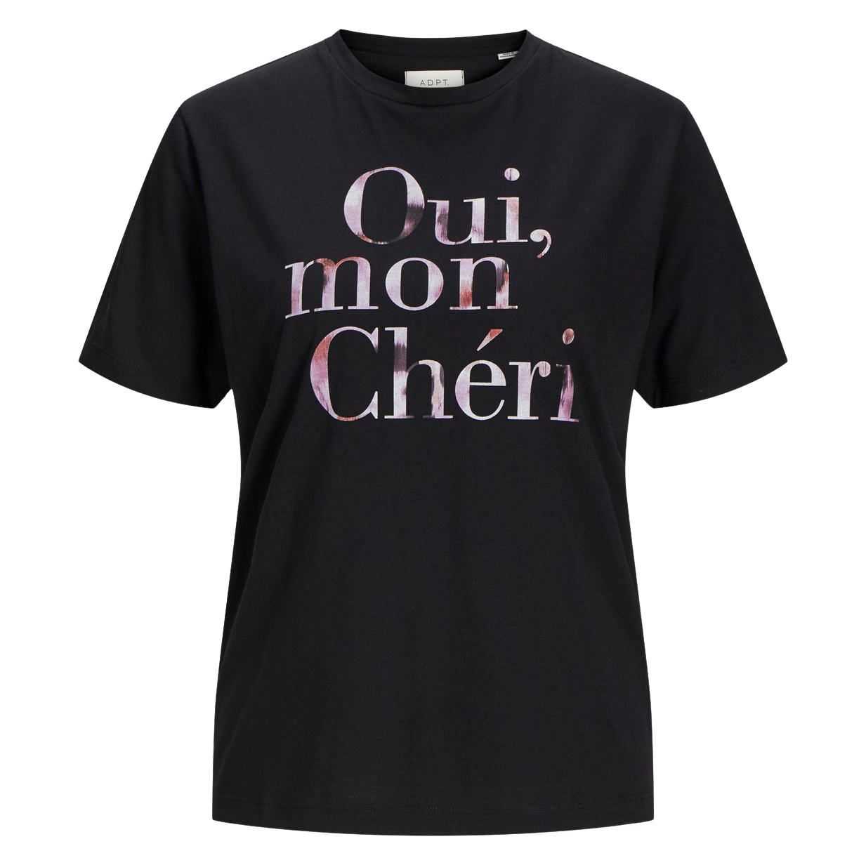ADPT T-shirt til kvinder med flot print - Sort