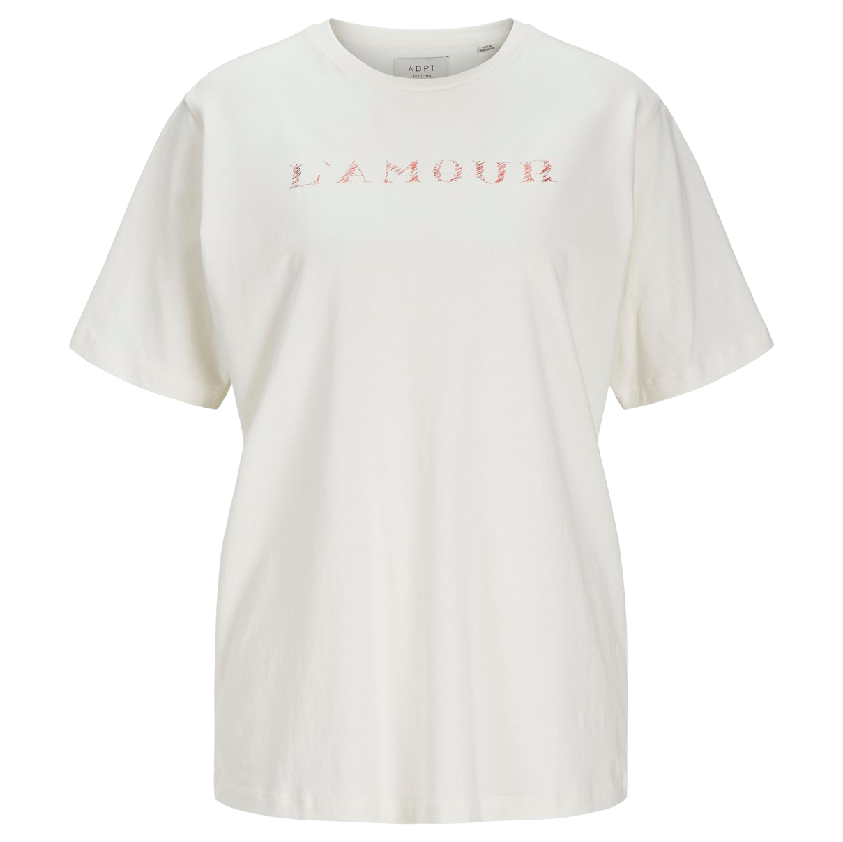 Halima Dame T-shirt i Marshmallow fra ADPT - T-shirt med print