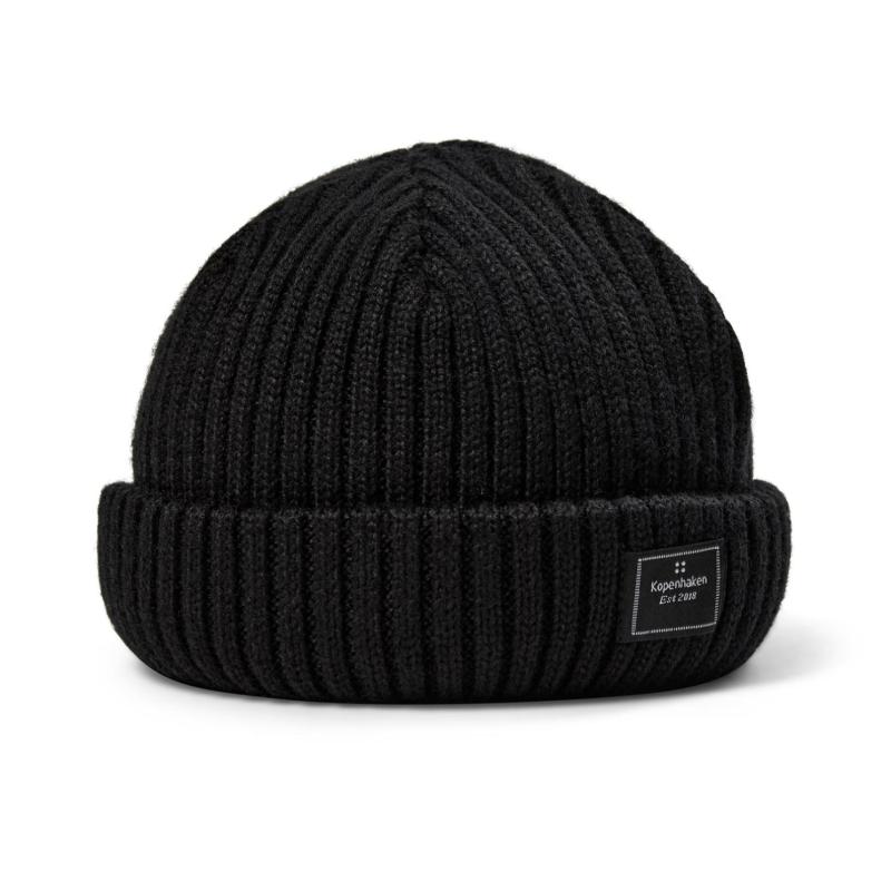 Agter Beanie til mænd - Sort hue i onesize fra Kopenhaken