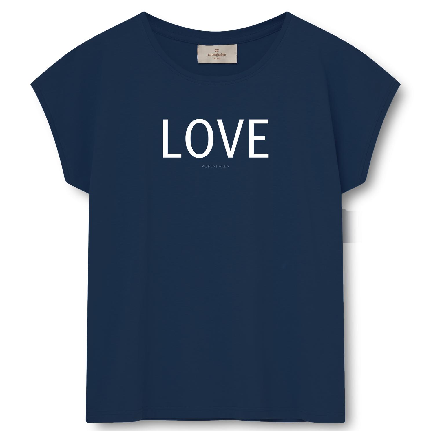 Aurore Dame T-shirt - Ny Marineblå med Print
