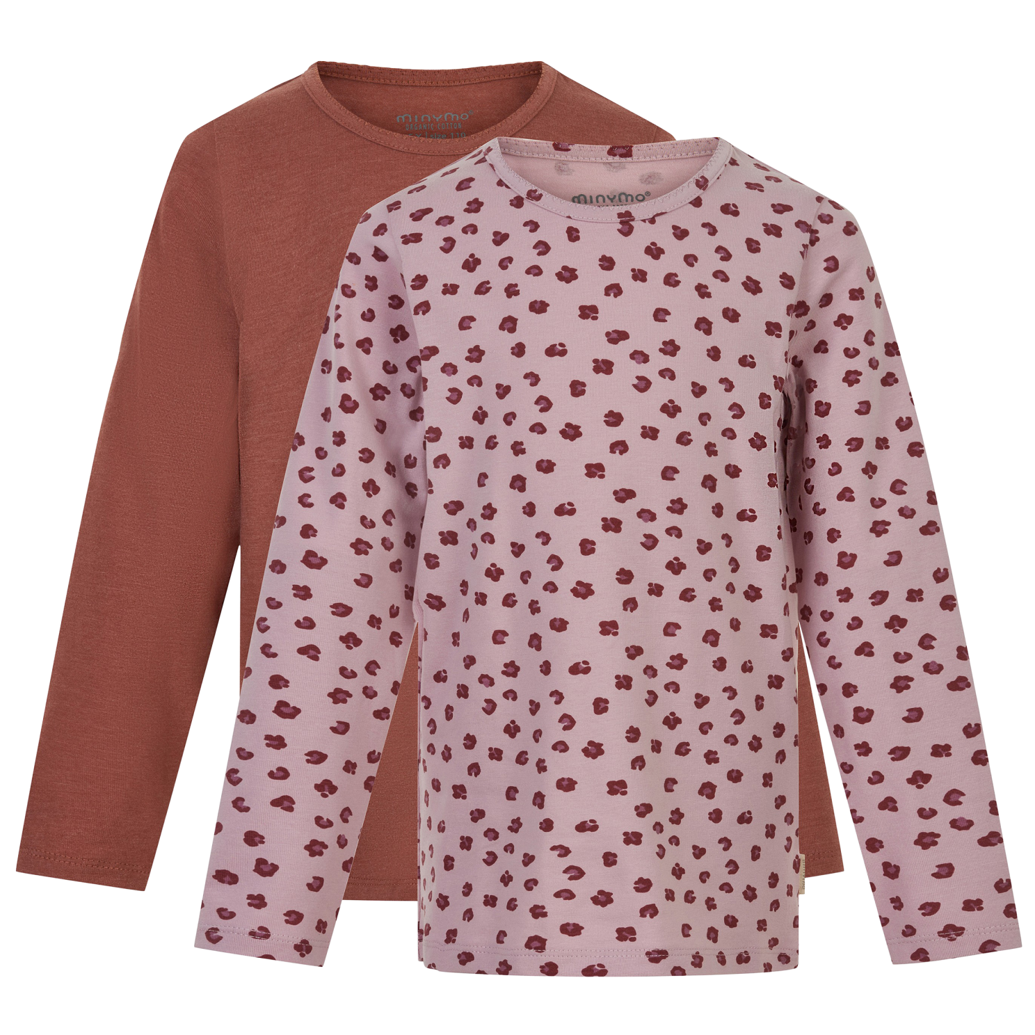 Minymo Pige Langærmet T-Shirt 2-Pak i Violet Ice