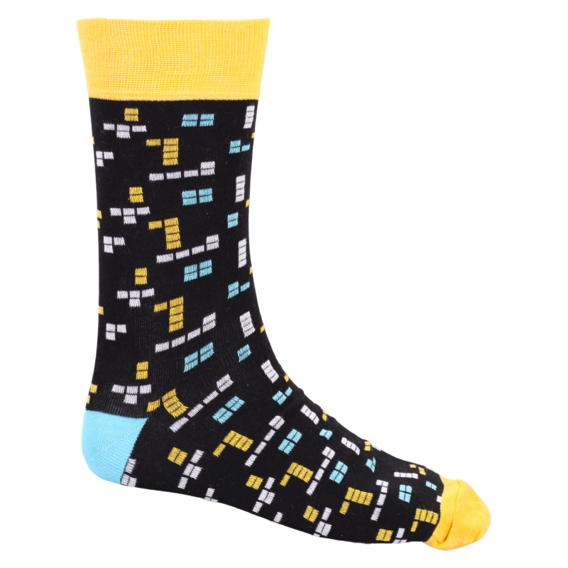 Sjove Unisex Bambusstrømper med Tetris Print fra Millers
