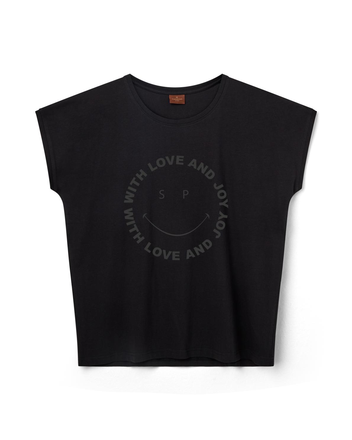 Aurore T-shirt til kvinder - Sort med print fra Kopenhaken
