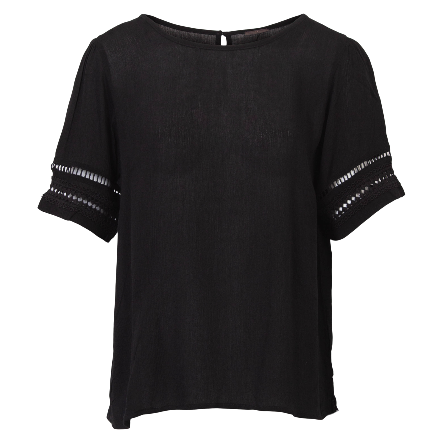 Bea Dame Bluse - Sort, Elegant og Behagelig Design