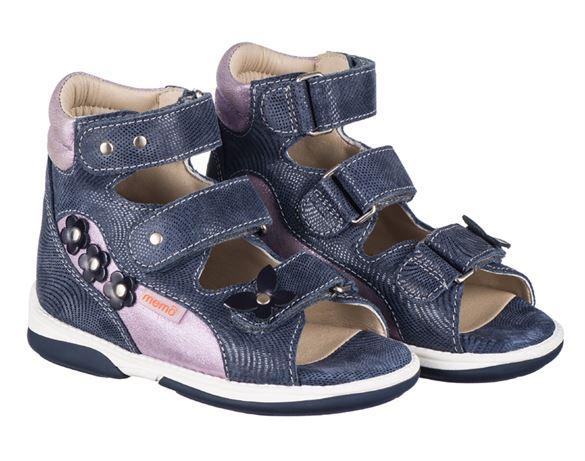 Agnes Pigesandal i Navy Lilla med Ekstra Støtte