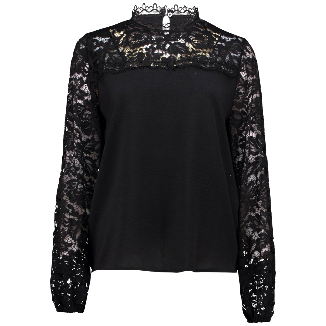 Hailys Sort Blonde Bluse til Dame - Elegant og Behagelig