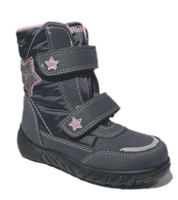 Richter 5106 Vinterstøvler med Blinklys - Grå/Rosa