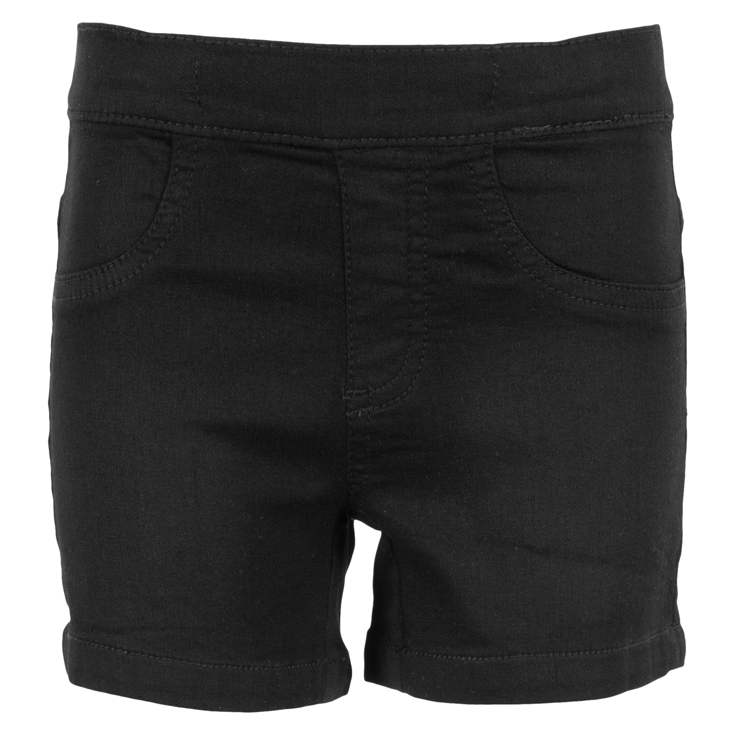Grace Pige Shorts i Sort Denim – Justerbar Talje