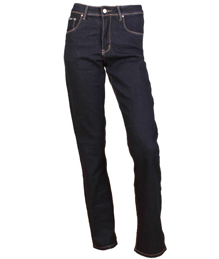 Dame Jeans i Navy - Høj Talje og Løs Pasform