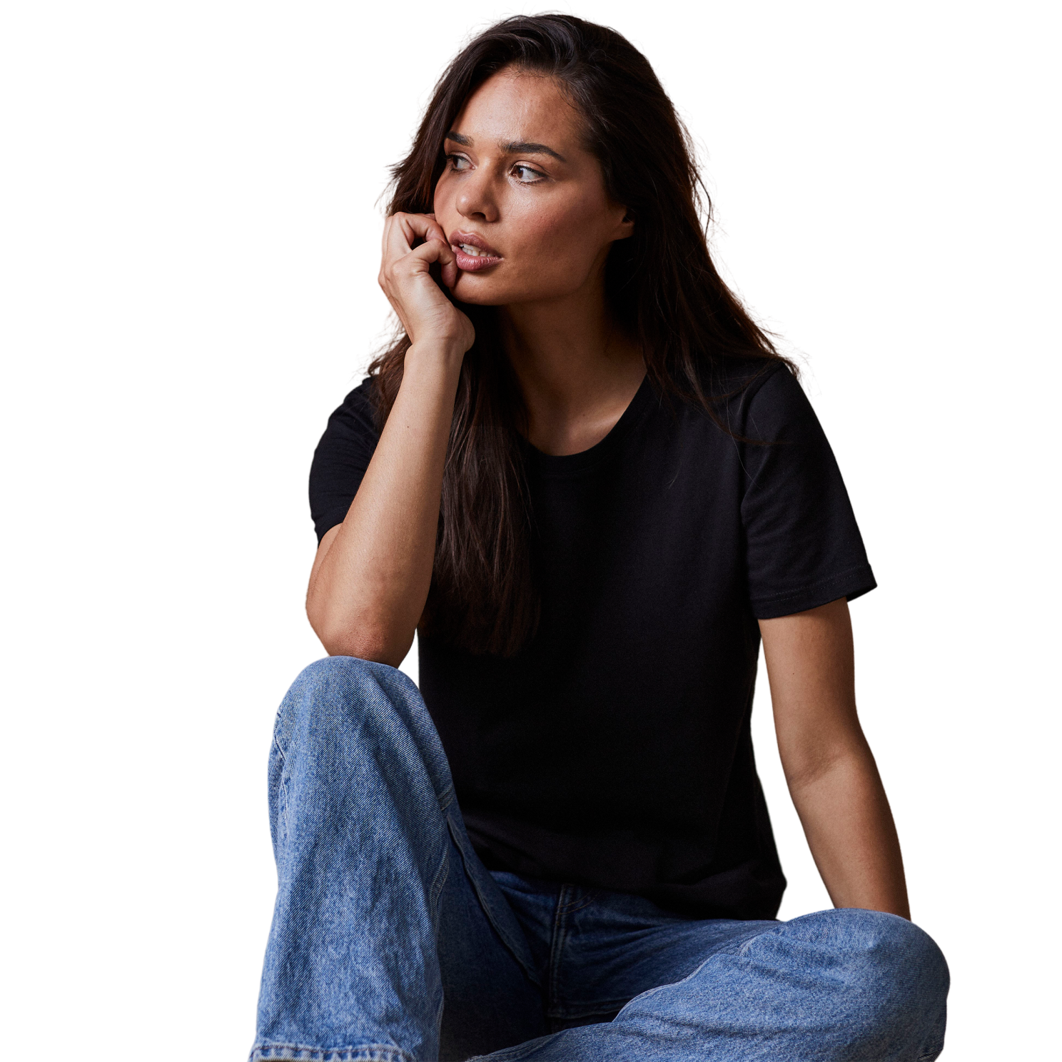 Norvig Dame T-shirt i Sort - Blød og Behagelig