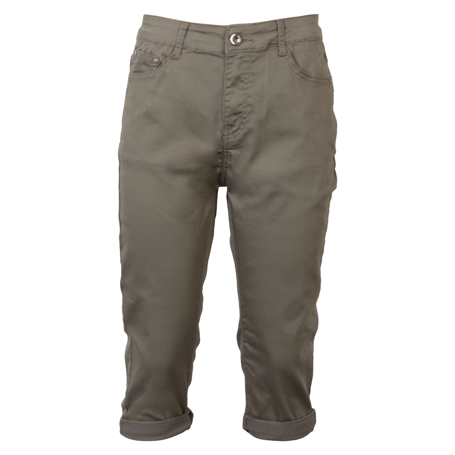 Dame Capri Knickers i Khaki fra BS Jeans - Komfortabel Stil