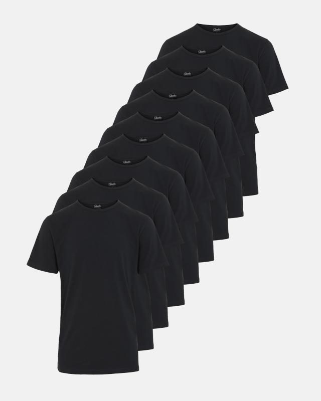9-pak økologiske T-shirts i sort fra Claudio - Must-have!