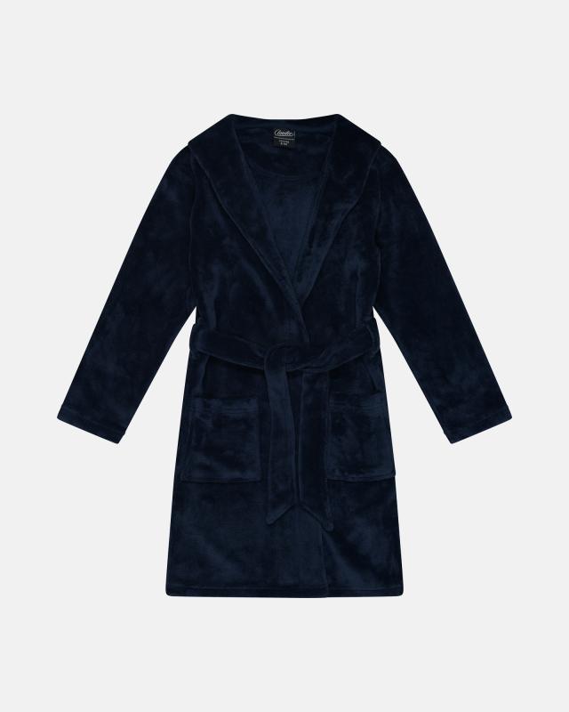Blød Navy Frotté Badekåbe i Genanvendt Polyester