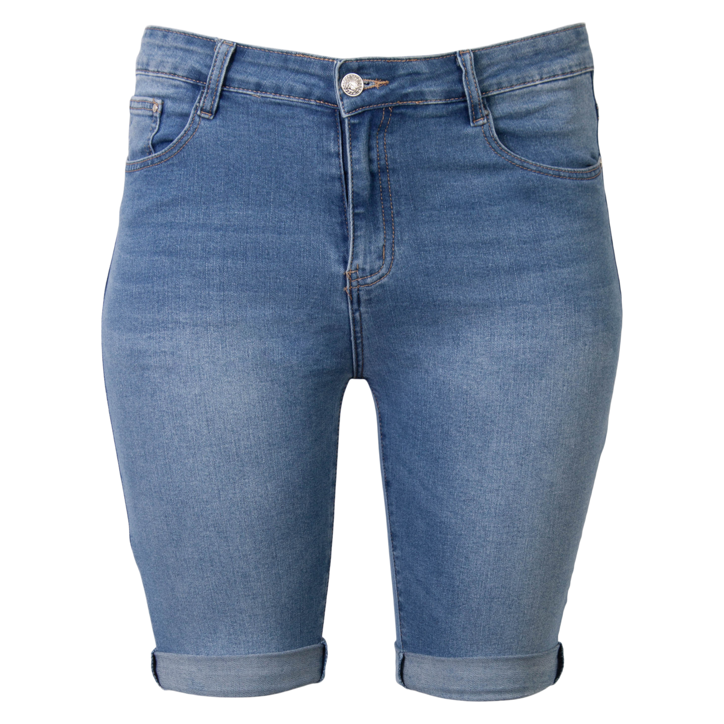 Dame Denim Shorts i Plus Size fra BS Jeans