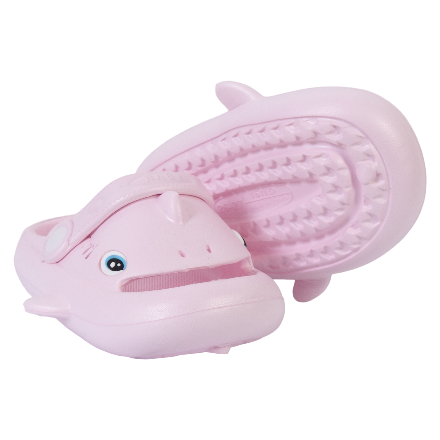 Børne Clogs i Pink med Hajmotiv - Komfortable Sandaler