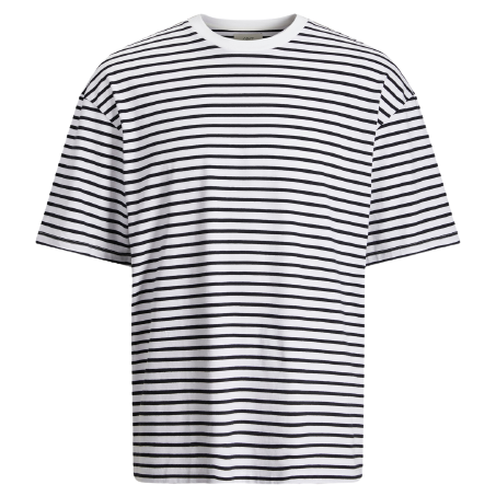 ADPT Dallas Dame T-shirt med striber - Hvid