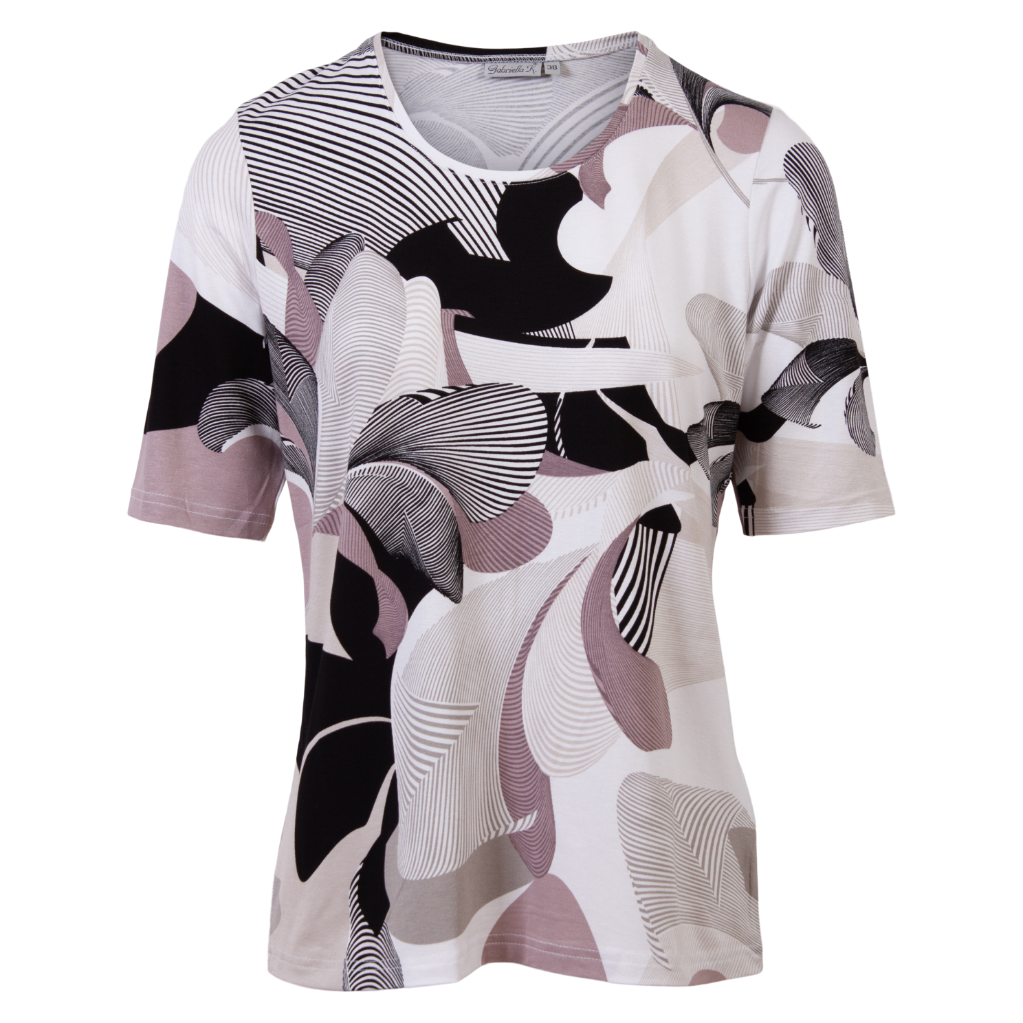 Dame Kortærmet T-shirt i Beige med Stretch fra Gabriella K.