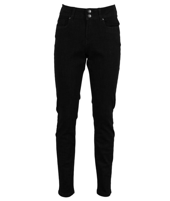 Elastiske dame jeans i sort fra Nice Monroe