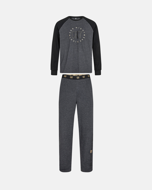 CR7 Herre Pyjamas i Grå - 100% Bomuld på Tilbud!