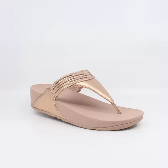Elegant Fitflop Lulu Lasercrystal Sandal i Rise Gold