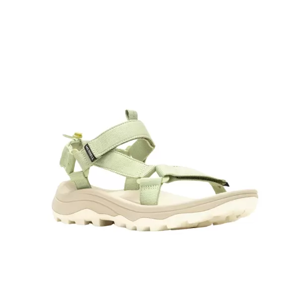 Funktionelle damesandaler i pastelgrøn fra Merrell