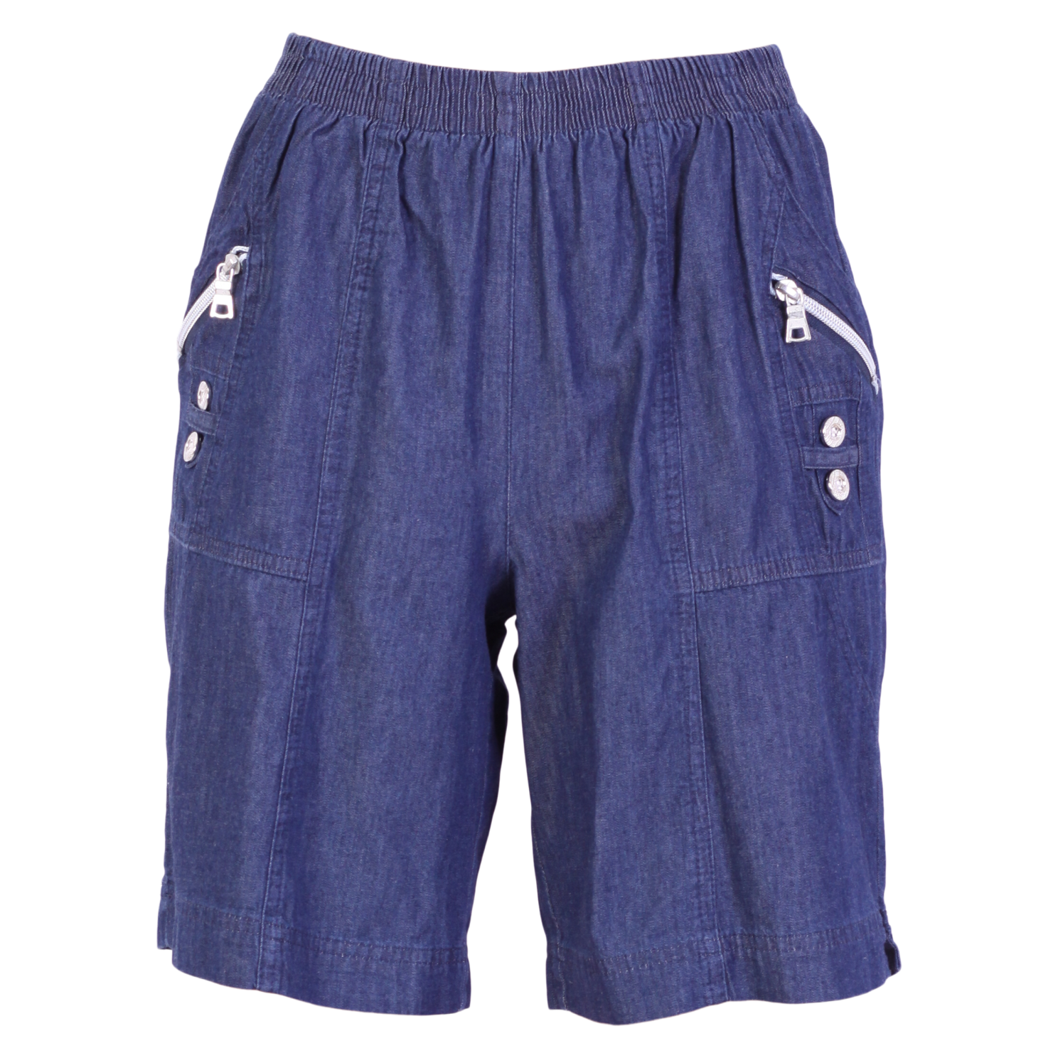 Pure Instinct Akilka dame shorts i denim med lynlåsdetaljer