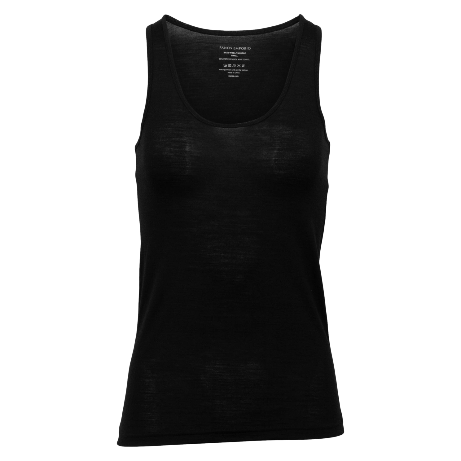 Dame Tanktop I Merinouldmix   Black    fra Panos Emporio