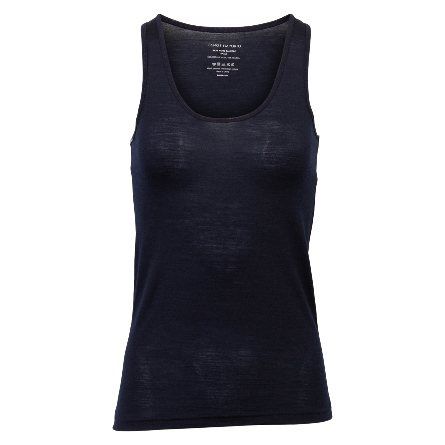 Dame Tanktop I Merinouldmix   Dark Navy    fra Panos Emporio