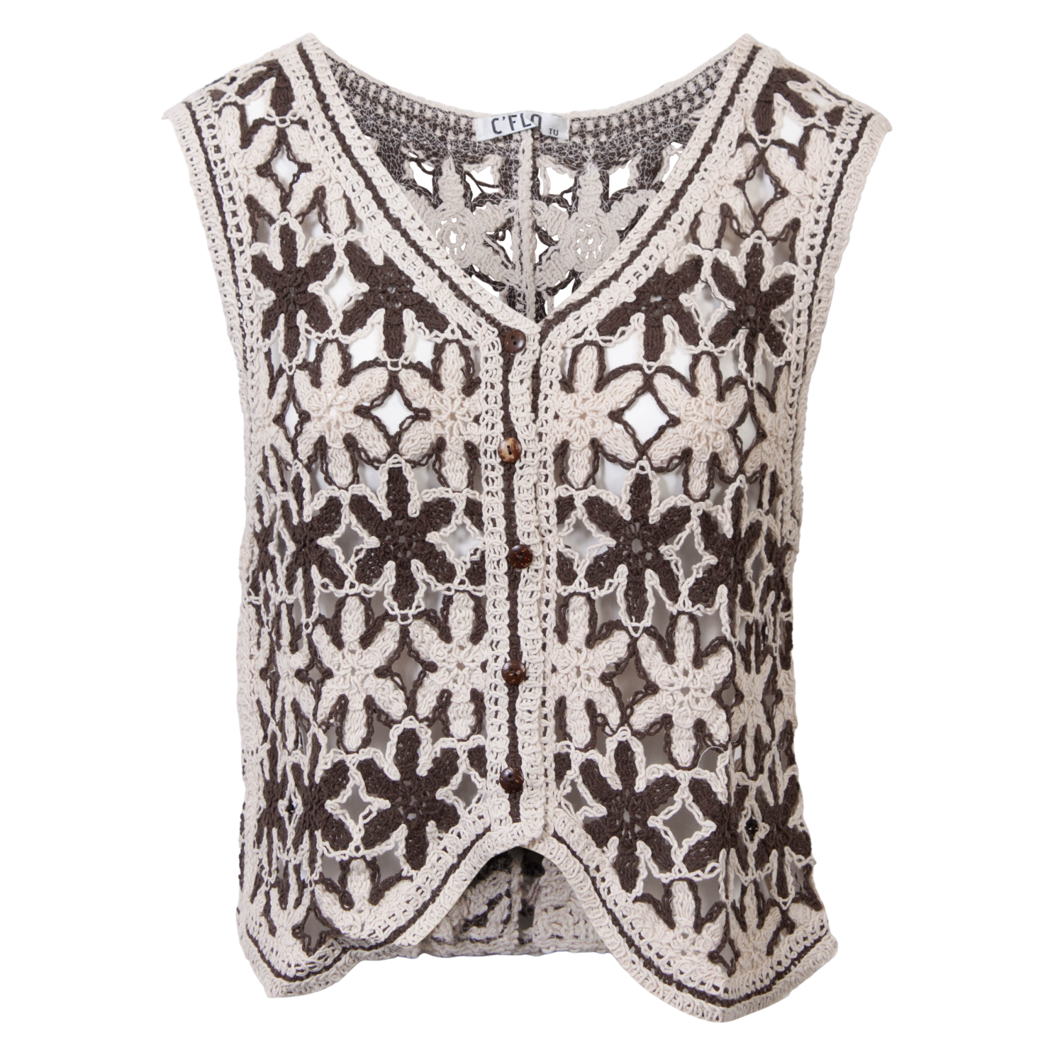 Dame Vest   Brun   Onesize fra Câ´flo