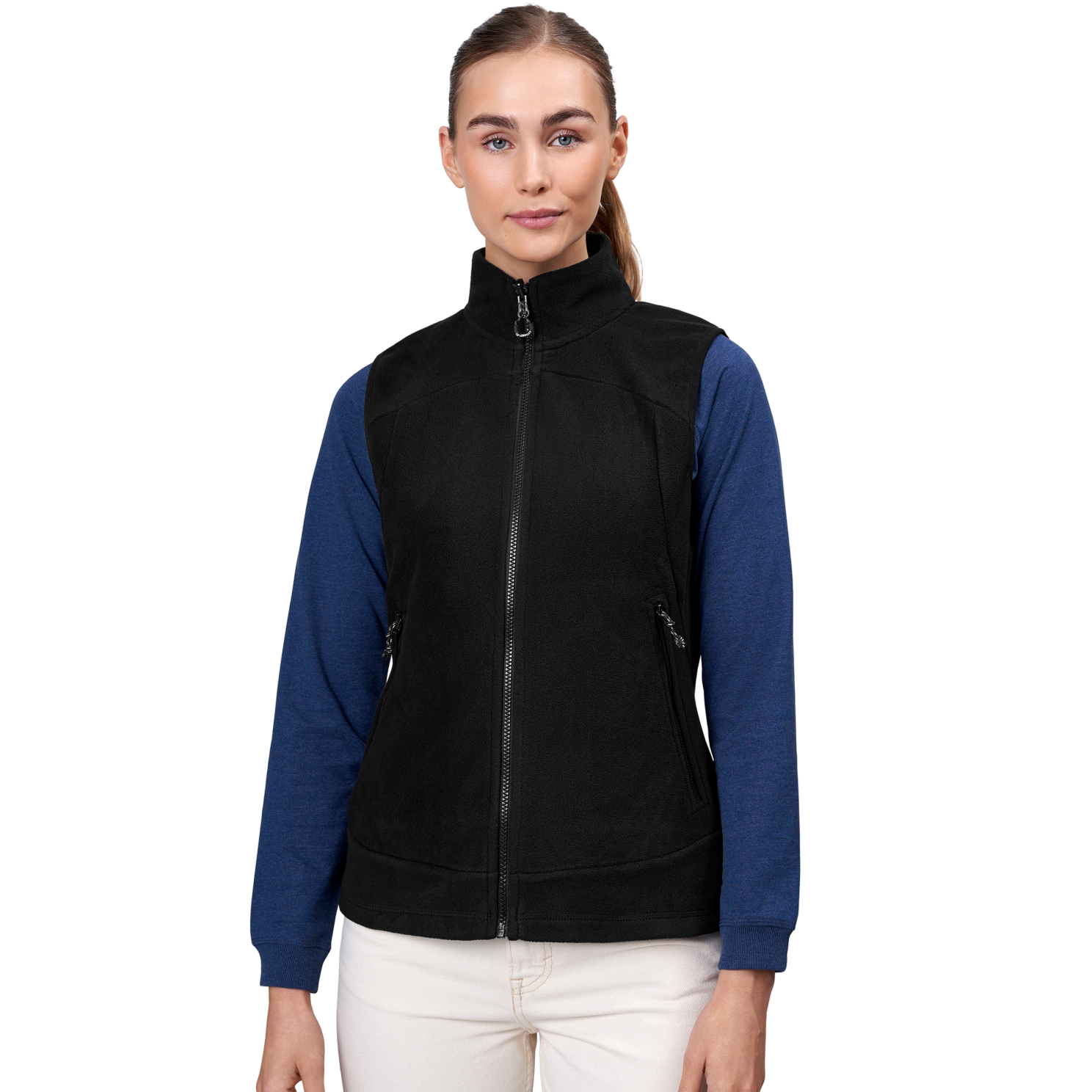 Active Dame Vest M. Fleece   Sort   3 fra Id
