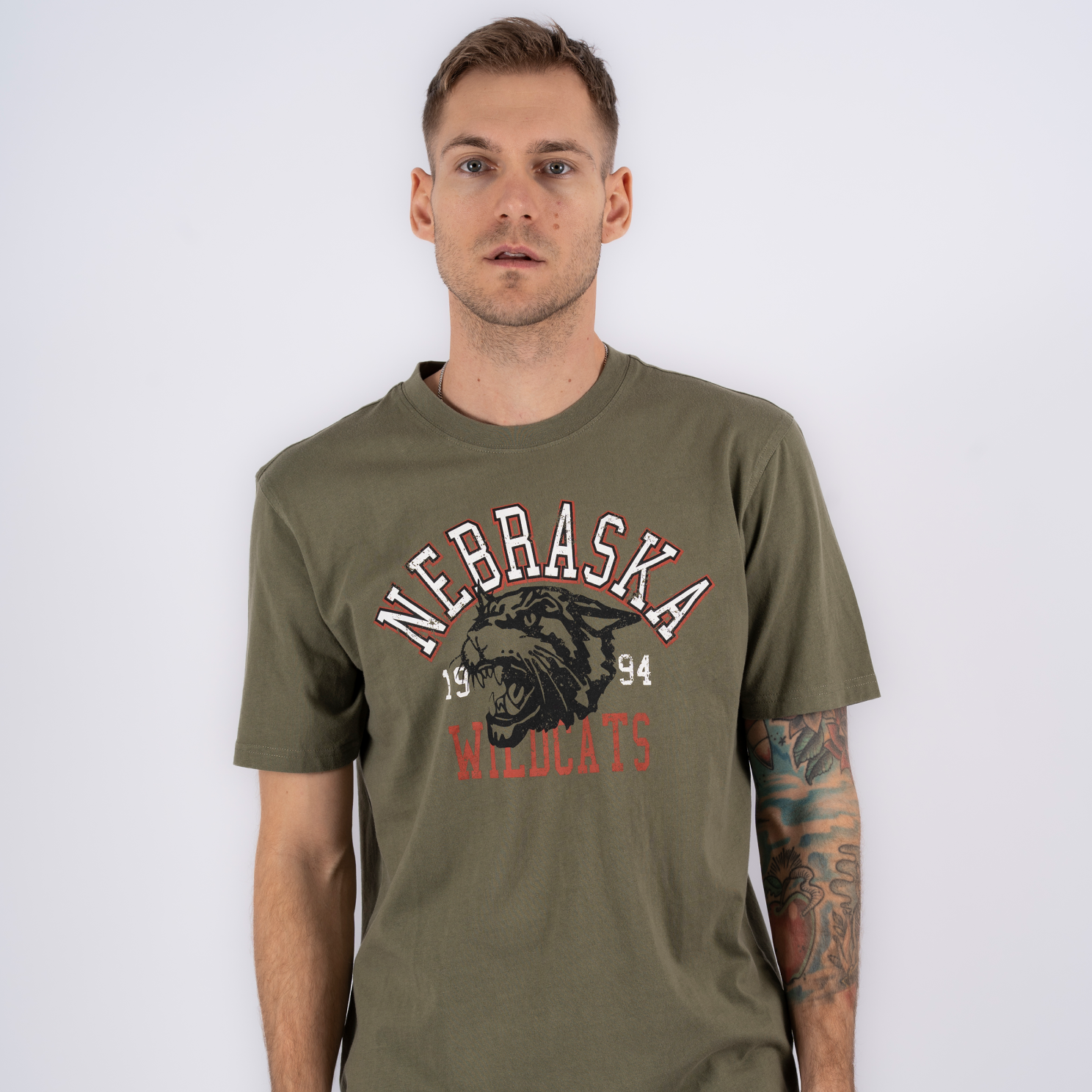 Boxy Herre T Shirt   Dusty Olive   2 fra Marcus
