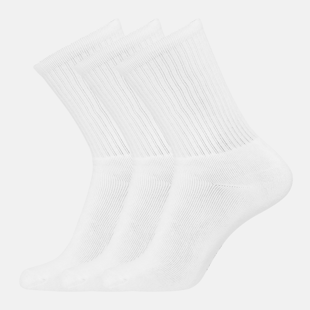 3 Par Hvide Bambus Tennissokker Med Lang Rib, 30 33 fra Copenhagen Bamboo