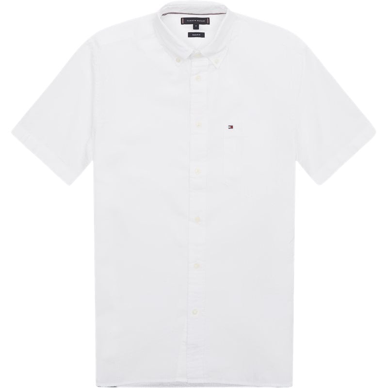 38570 Seersucker Solid Ss Rf Shirt Skjorter fra Tommy Hilfiger