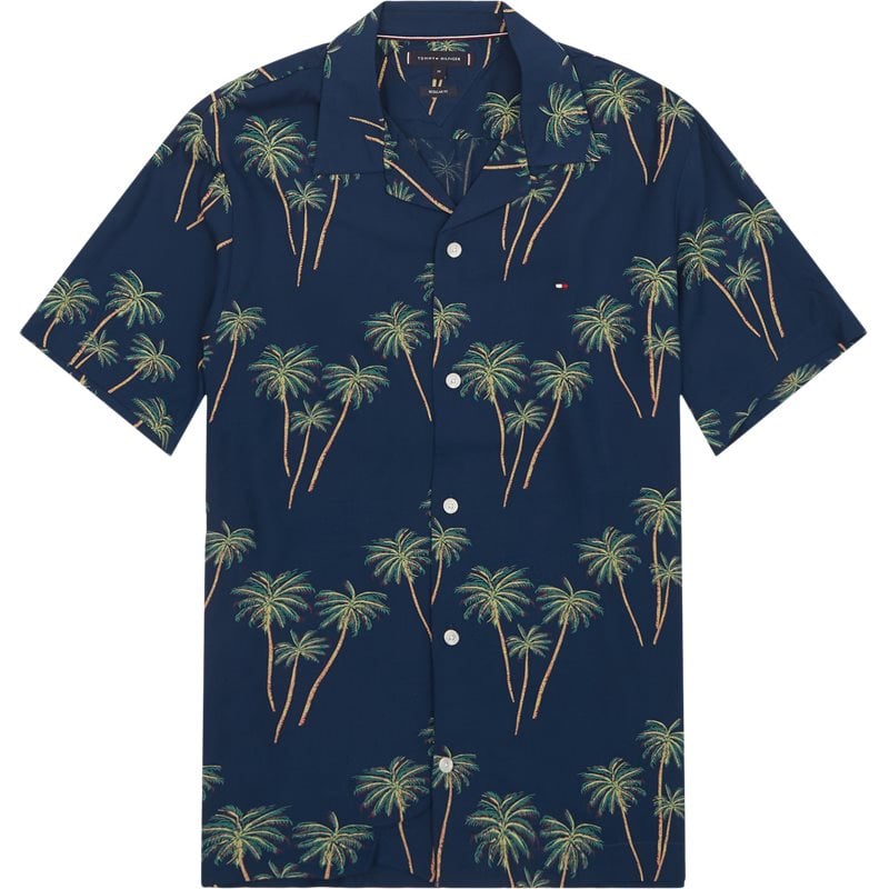 38580 Lightweight Palm Ss Rf Shirt Skjorter fra Tommy Hilfiger
