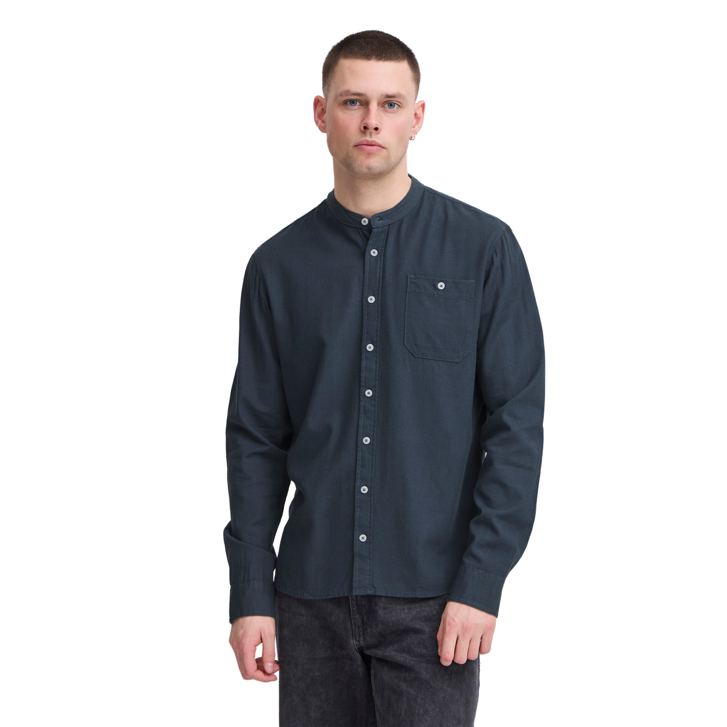 Bobby Herre Skjorte I Hørmix   Dress Blues   3 fra Blend