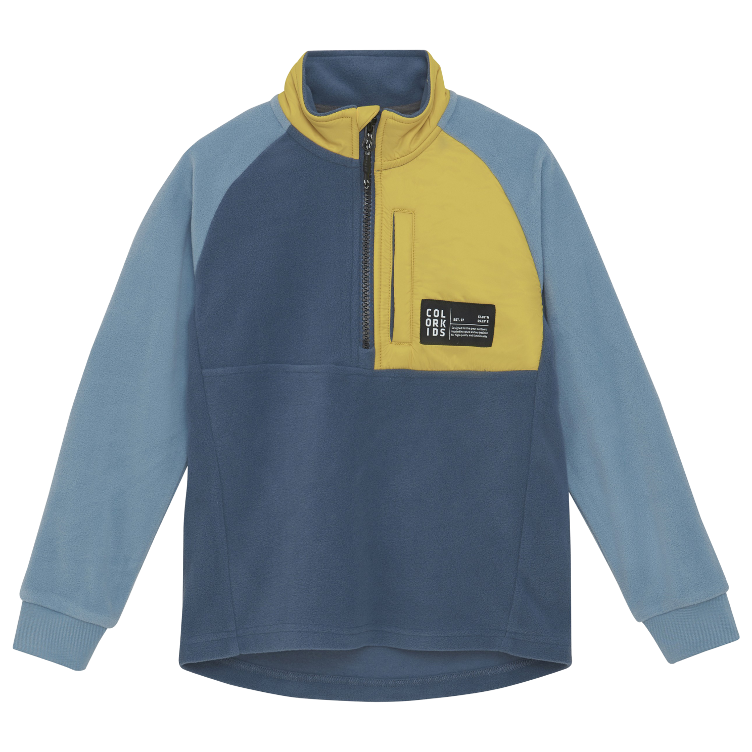 Børne Fleecejakke   Vintage Indigo   140 fra Color Kids