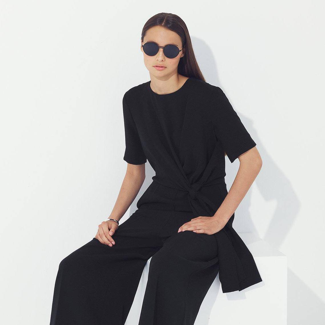 Yael Dame Solbriller   Black Black   Onesize fra Aym