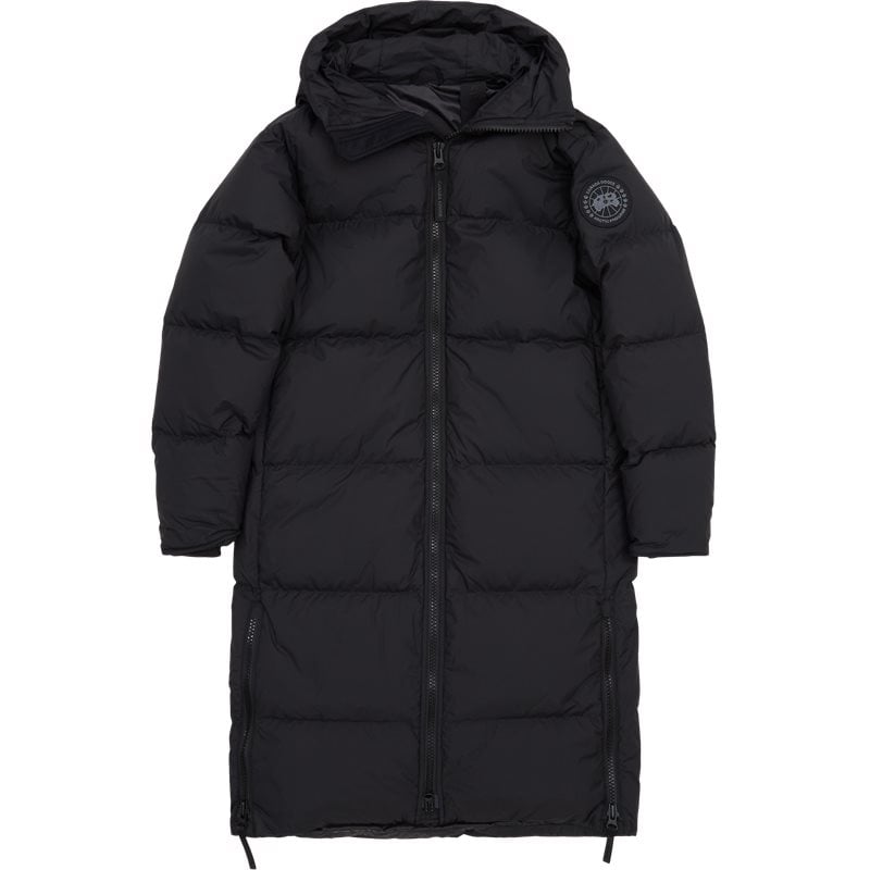 Lawrence Long Puffer Jakke fra Canada Goose Black Disc