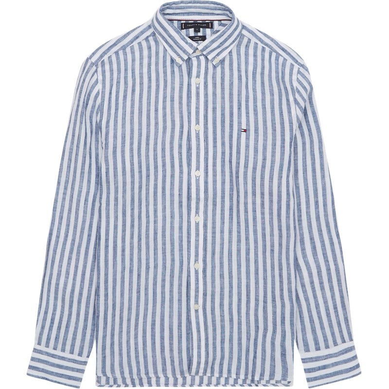 38581 Linen Essential Stripe Rf Shirt Skjorter fra Tommy Hilfiger
