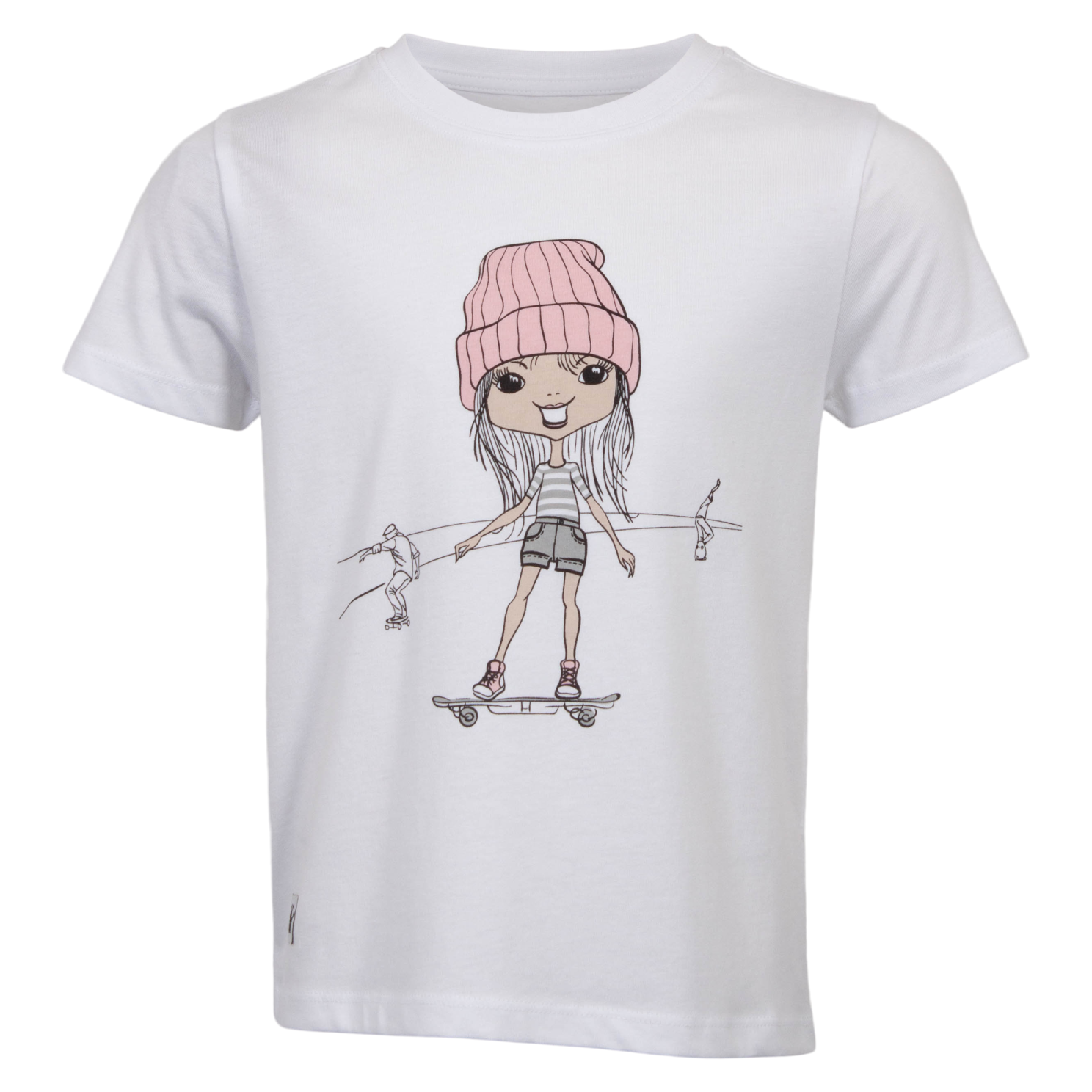 Doka Pige T Shirt   P4 Bright White   122 128 fra Queenz