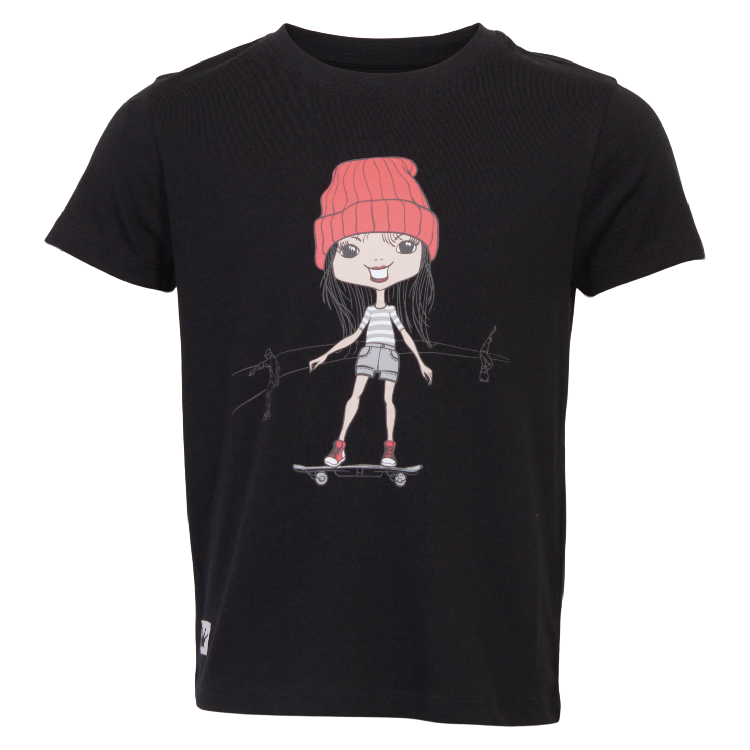 Doka Pige T Shirt   P4 Black   122 128 fra Queenz