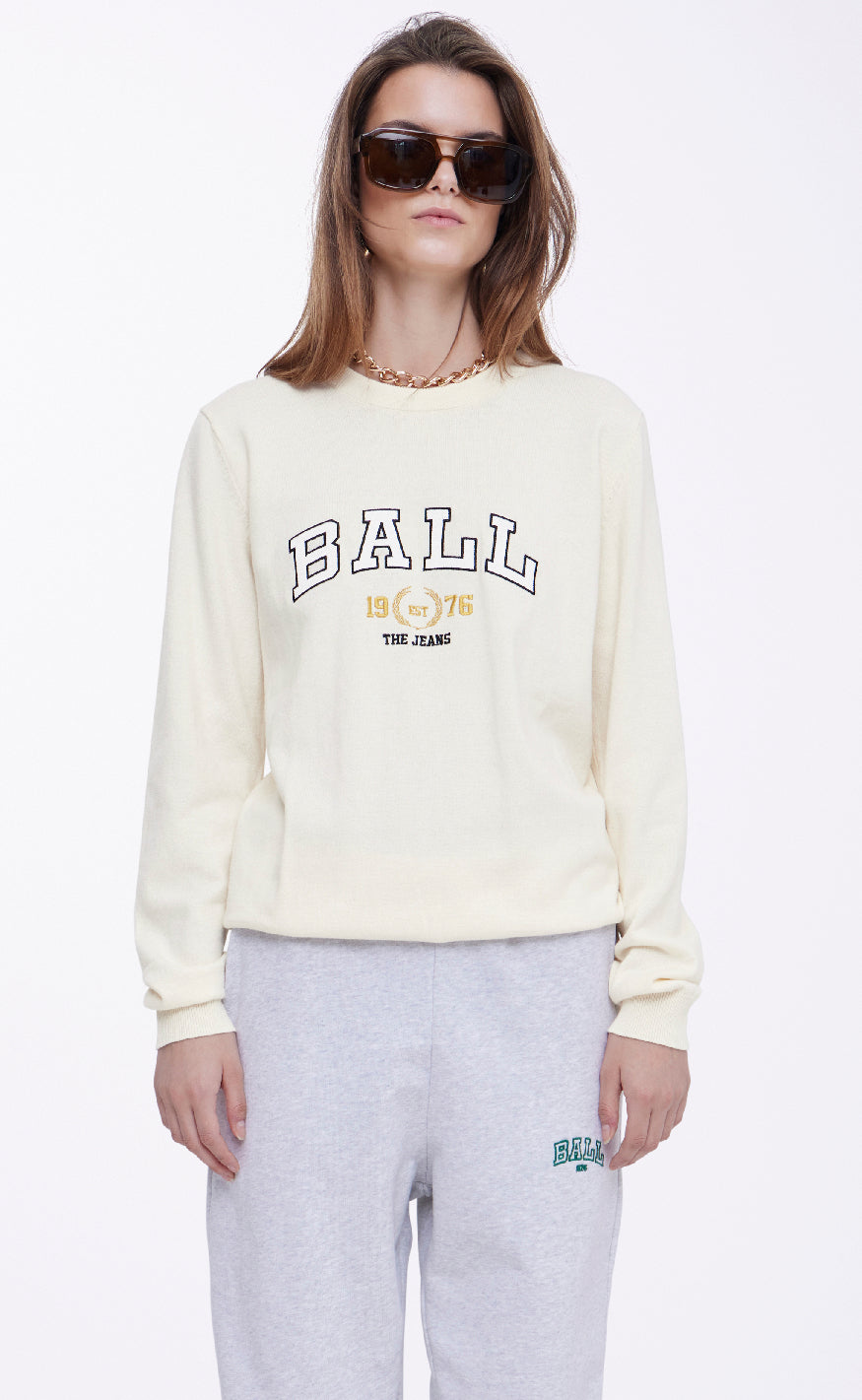 Striktrøje   D. Carter   Off White fra Ball Original