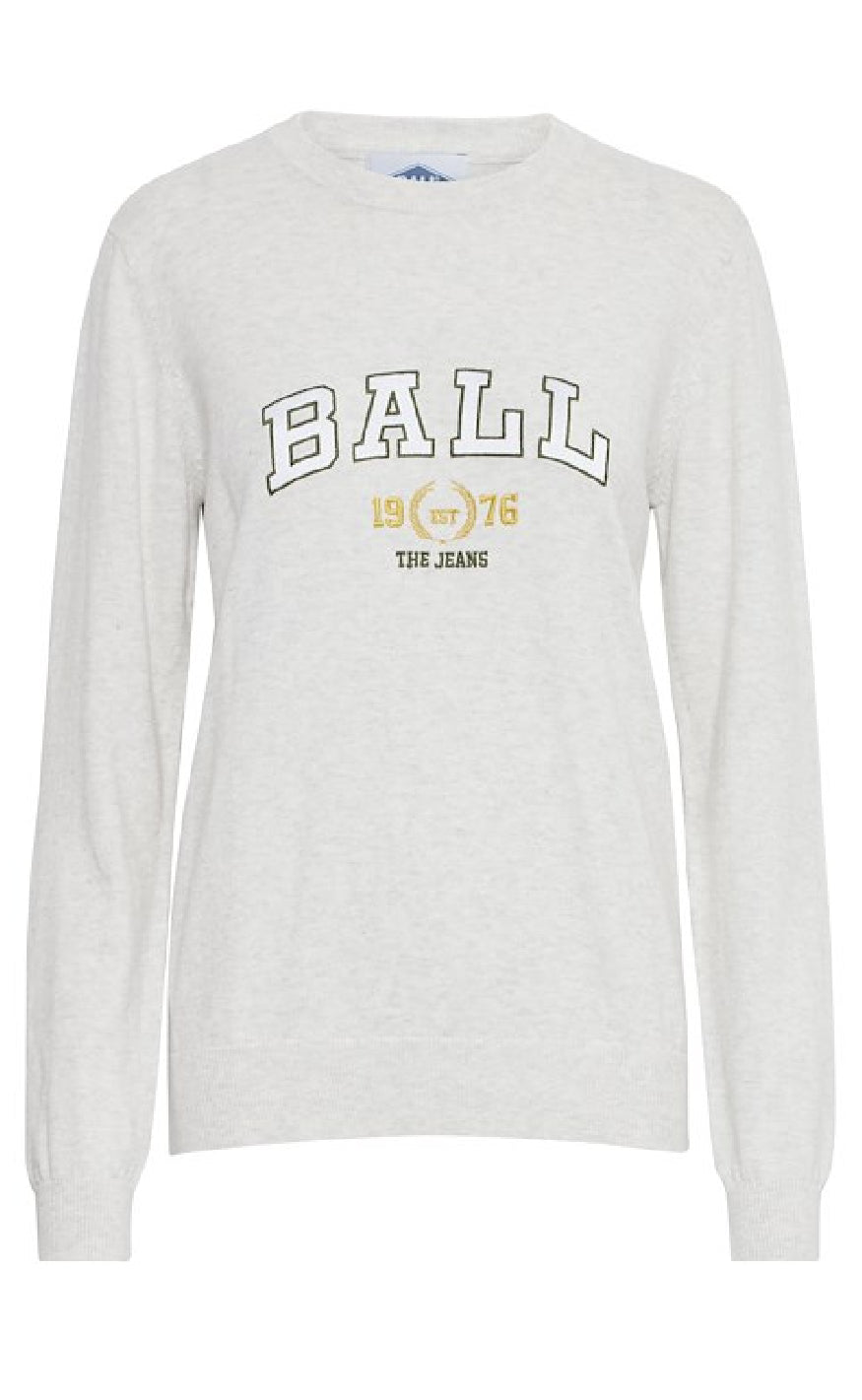 Striktrøje   D. Carter   White Melange fra Ball Original