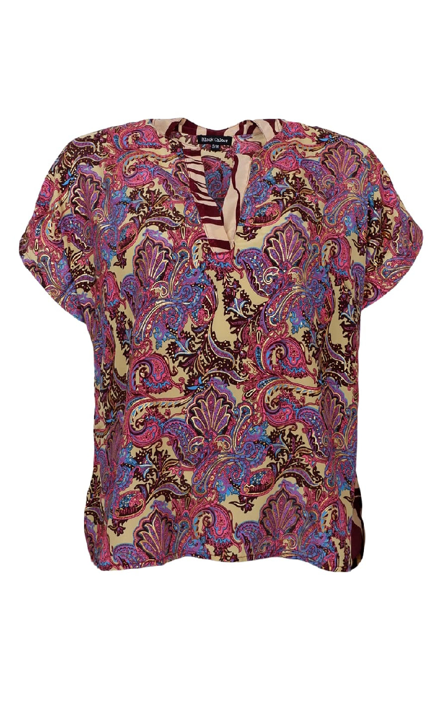 Bluse   Luna Andra   Royal Berry Mix fra Black Colour