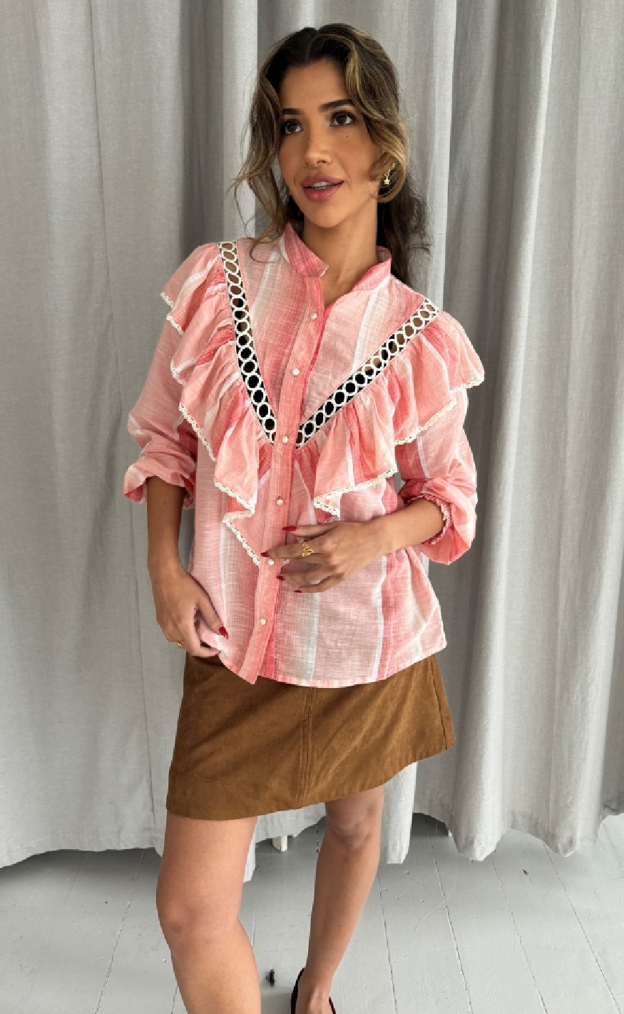 Bluse   Jill   Pastel Pink fra Continue