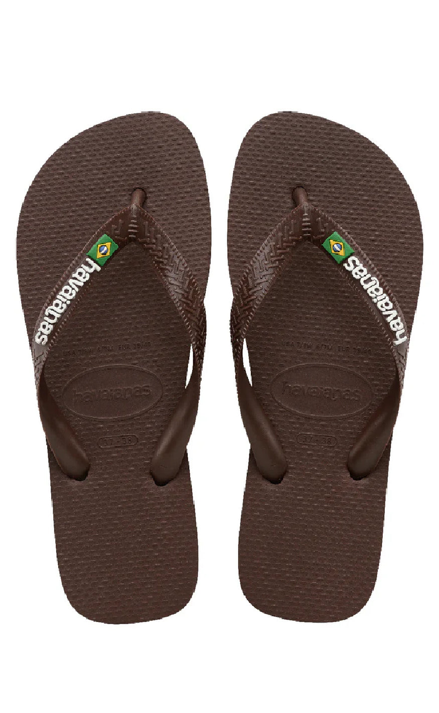 Klipklappere   Brasil Logo   Brown White fra Havaianas