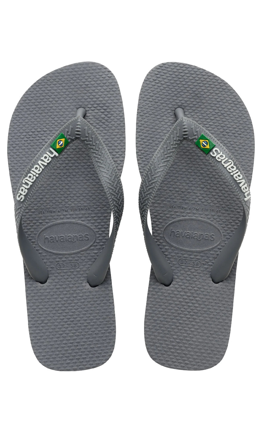 Klipklappere   Brasil Logo   Steel Grey fra Havaianas