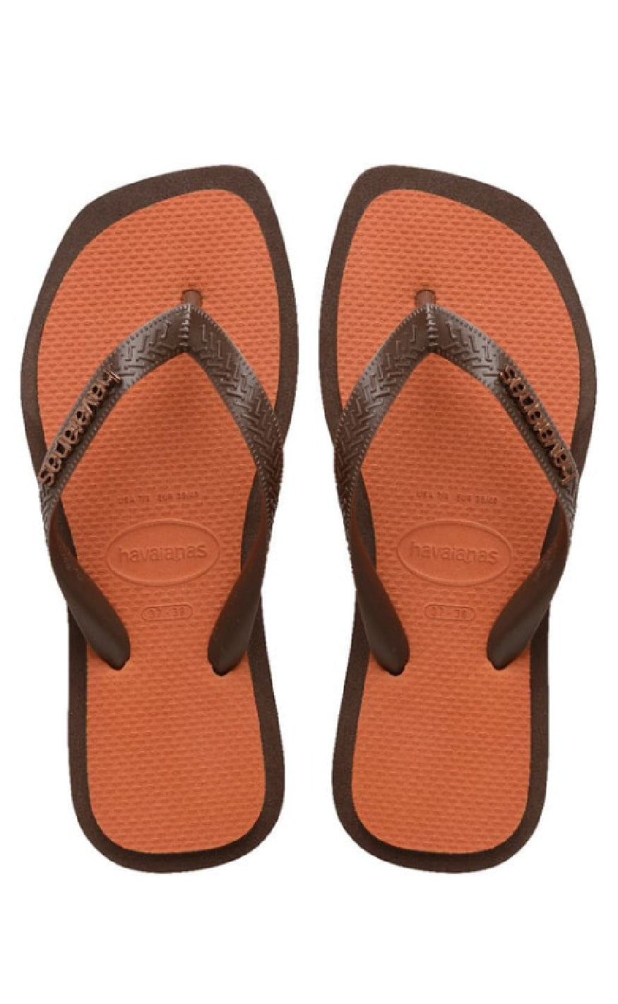 Klipklappere   Top Square Fusion   Dark Brown fra Havaianas