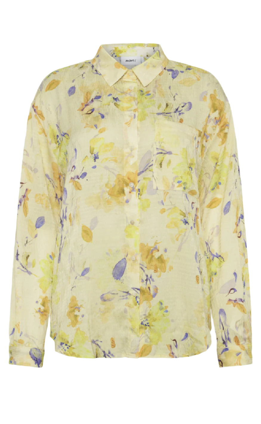 Moves Skjorte   Lenora   Pastel Yellow fra Fashionbystrand