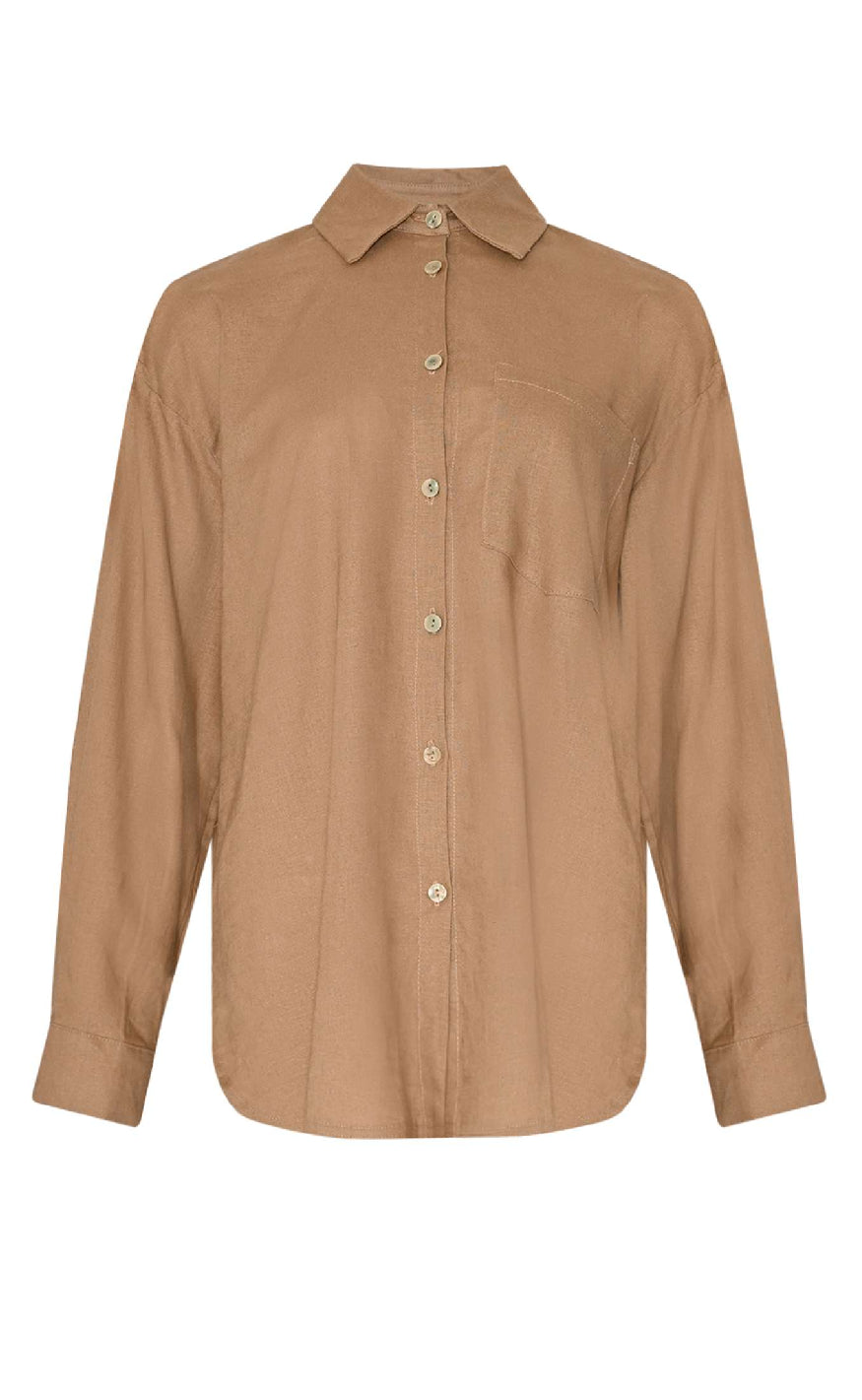 Bluse   Lakelynn   Timber Brown fra Noella